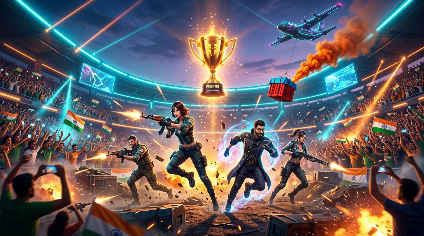 Free Fire MAX India Esports tournaments and FFWS roadmap banner