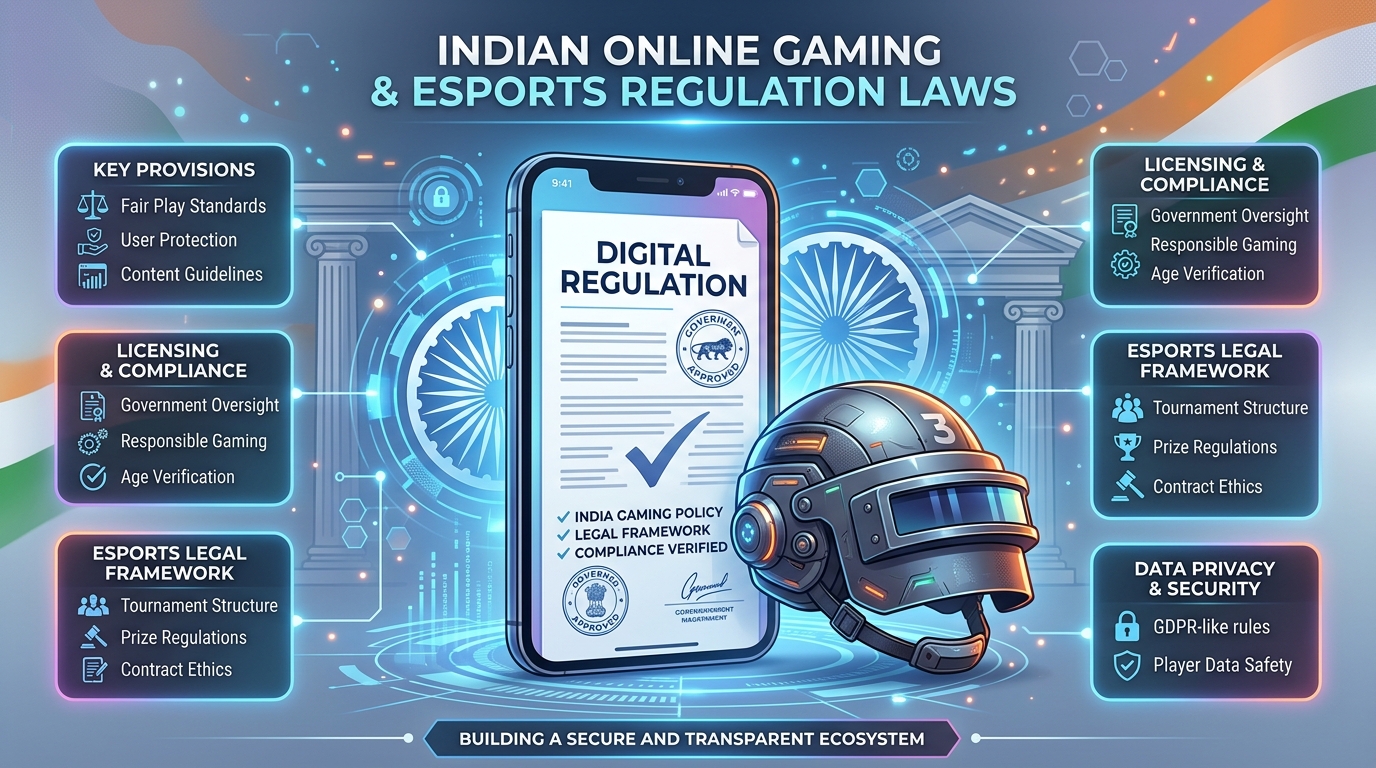 Online gaming and esports regulation in India law guidelines banner
